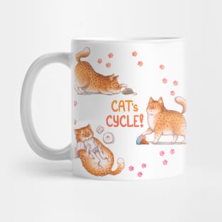 Cat's Cycle (Orange) Mug
